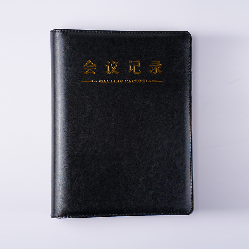 Notas de reuniones hechas a mano Cuaderno de hojas sueltas de cuero PU